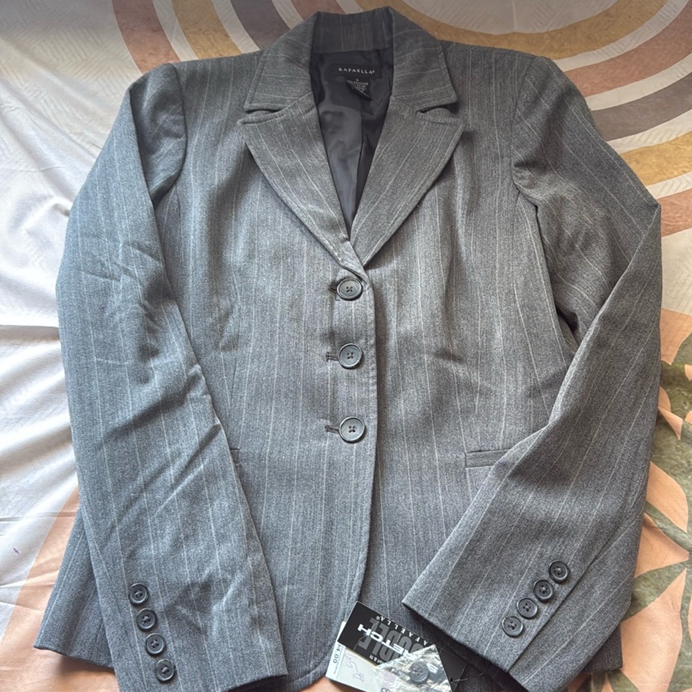 3/$10 Rafaella Dark Gray Blazer - Picture 2 of 7